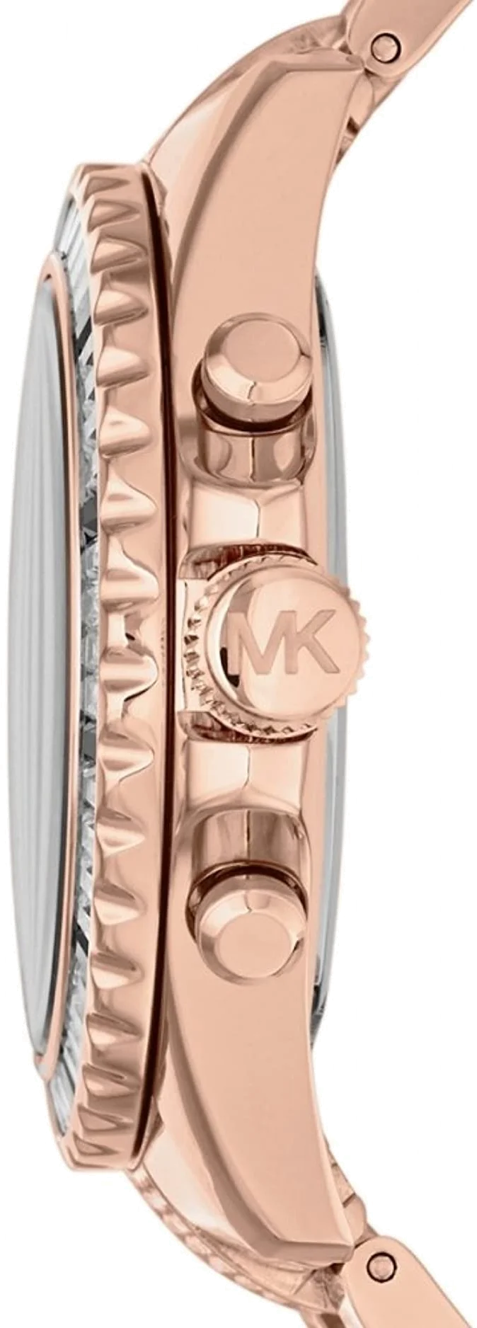 Montre Michael Kors MK5875 Everest Femme en Acier Or Rose, Cadran Noir et Cristaux vue 3