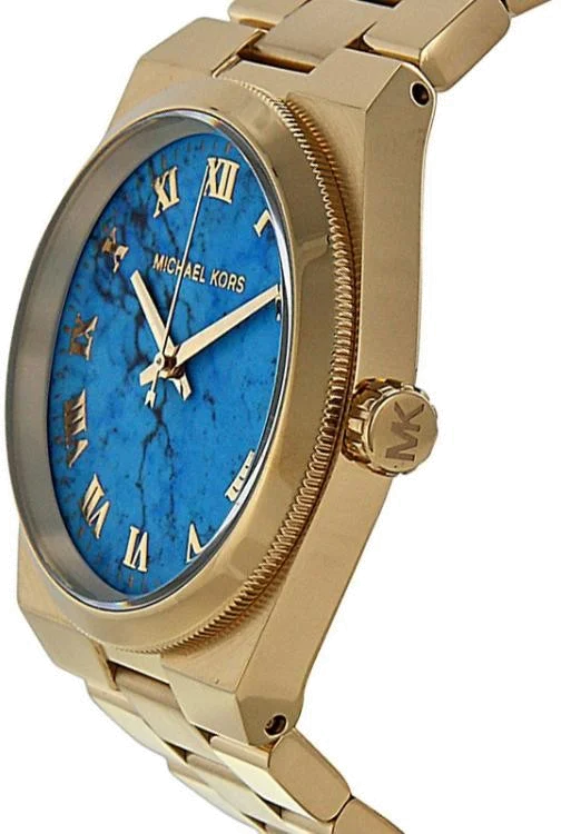 Montre Femme Michael Kors MK5894 - Cadran Turquoise & Bracelet Or vue 2