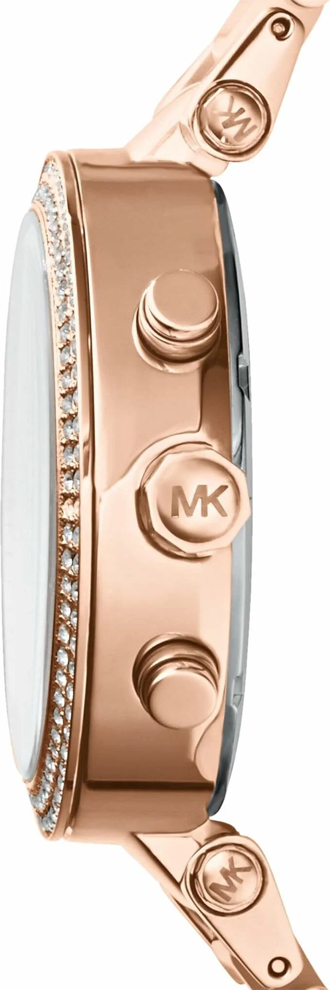 Montre Femme Michael Kors Parker MK5896 - Cadran et bracelet or rose, acier et strass vue 2