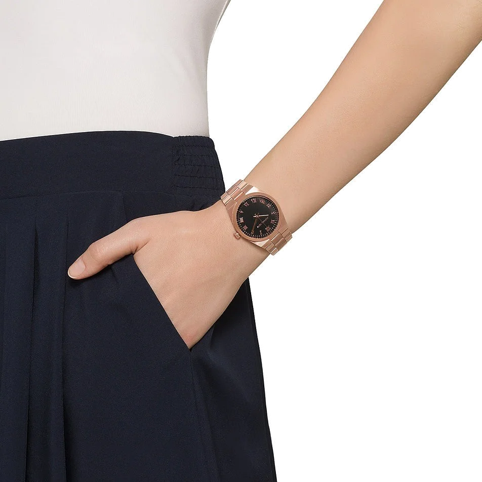 Montre Femme Michael Kors MK5937 - Boîtier Or Rose, Cadran Noir, Acier vue 3