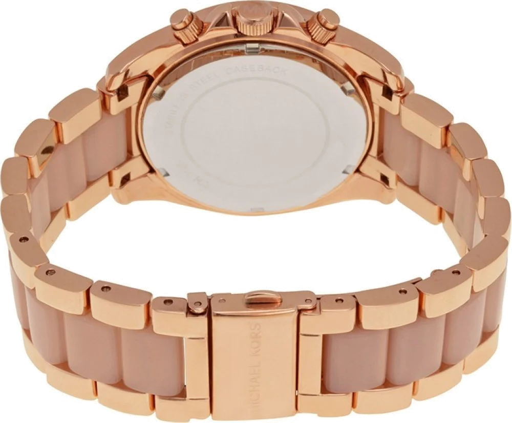 Montre Michael Kors MK5943 Blair Femme en Or Rose avec Bracelet Acier/Acétate vue 3