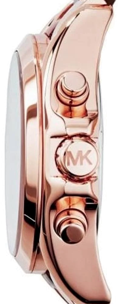 Montre Femme Michael Kors MK5944 - Boîtier Acier Doré Rose, Bracelet Acier/Acétate Écailles de Tortue vue 2