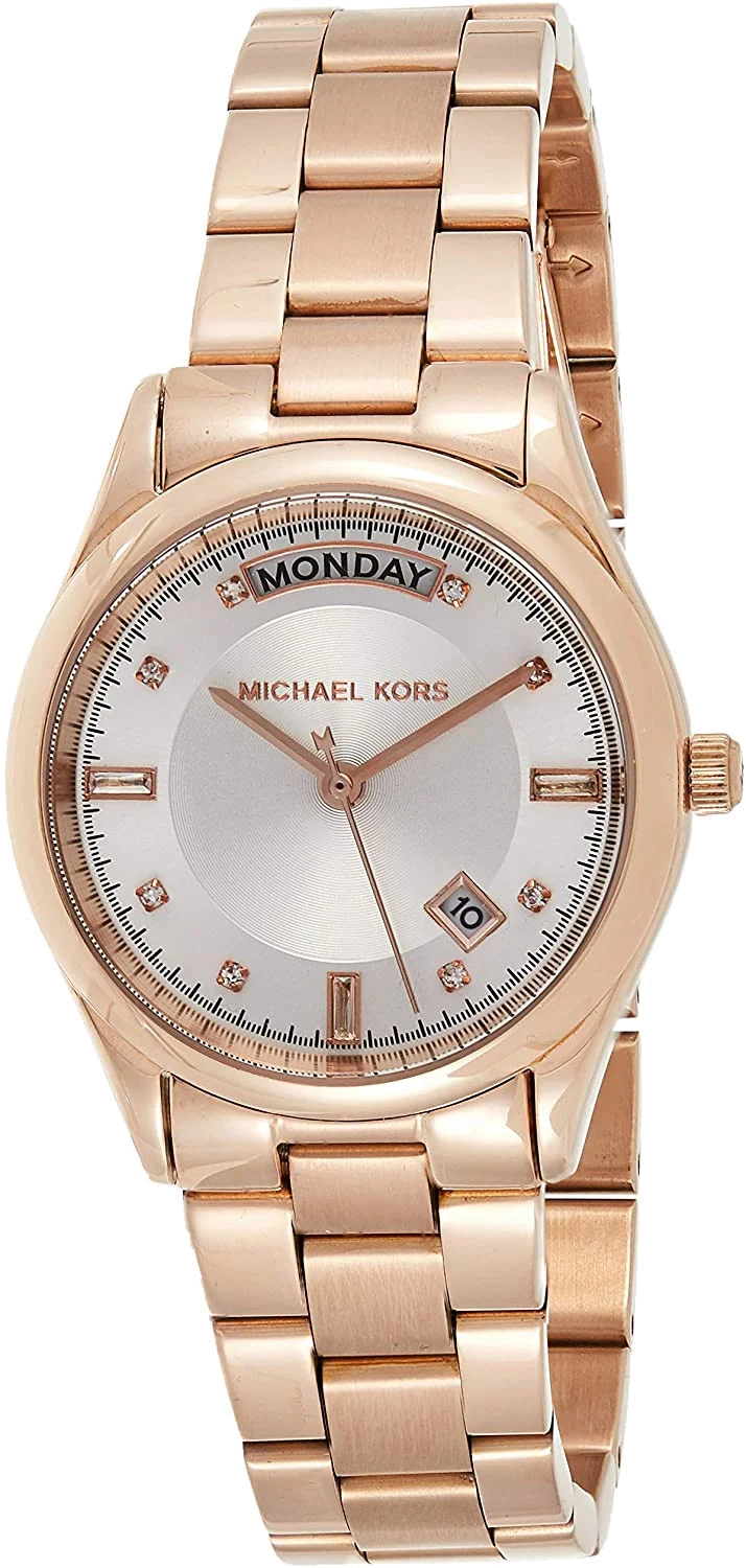 Montre Femme Michael Kors MK6052 - Boîtier Or Rose, Cadran Bleu