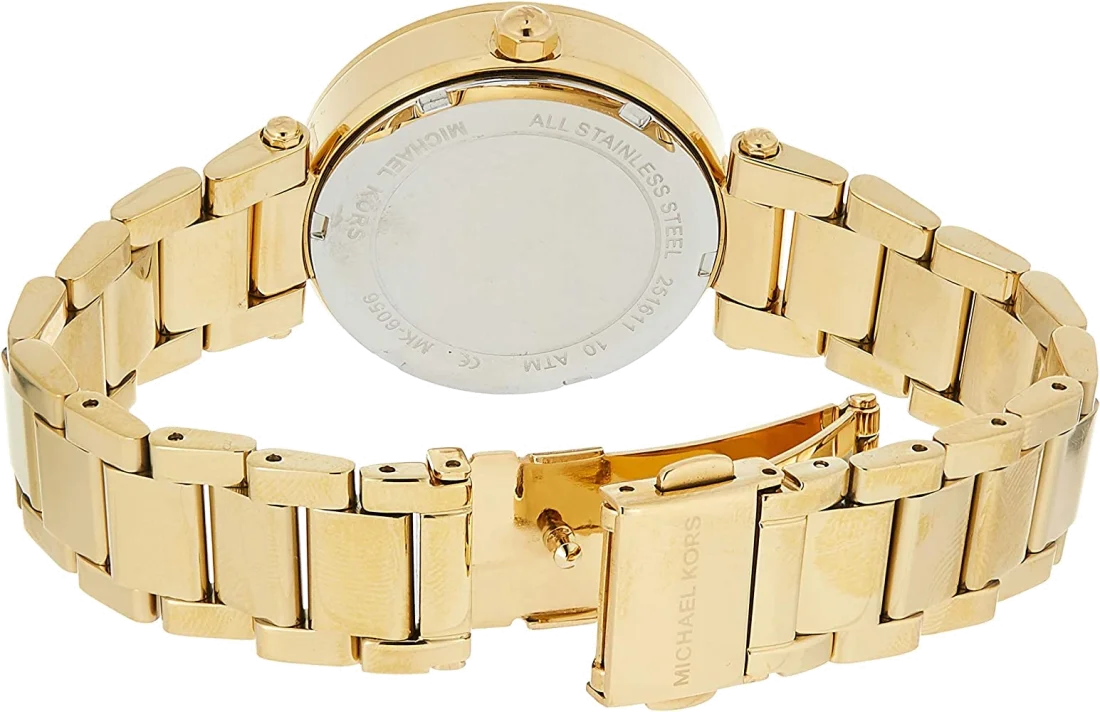 Montre Femme Michael Kors MK6056 Parker en Acier Doré avec Cristaux Swarovski vue 4