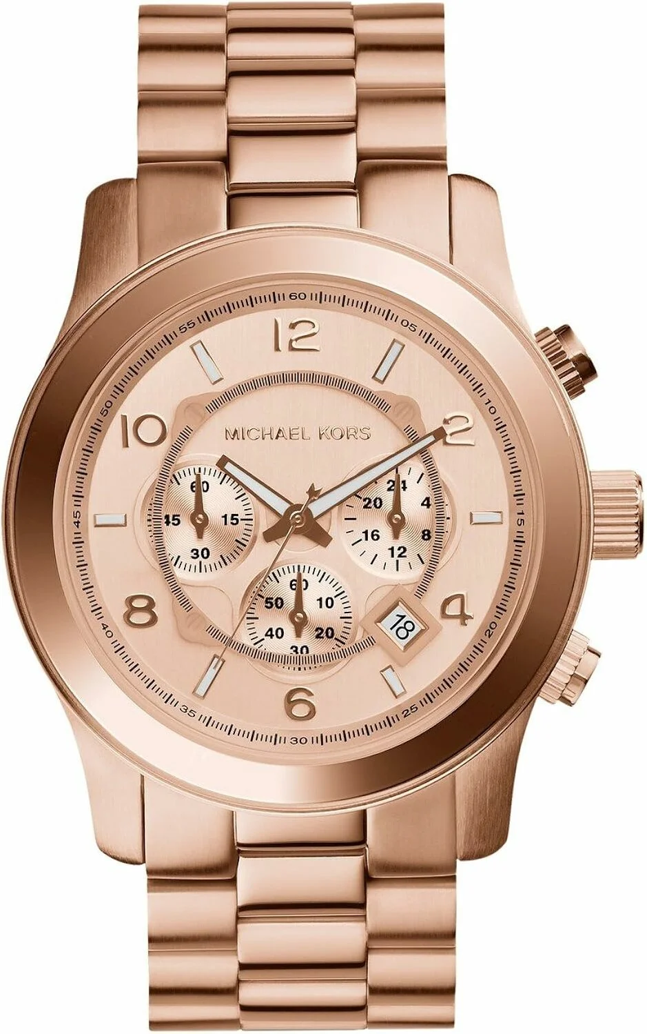 Montre Femme Michael Kors Layton MK6076, Cadran argent strassé avec compteurs bleu clair, Bracelet acier vue 2