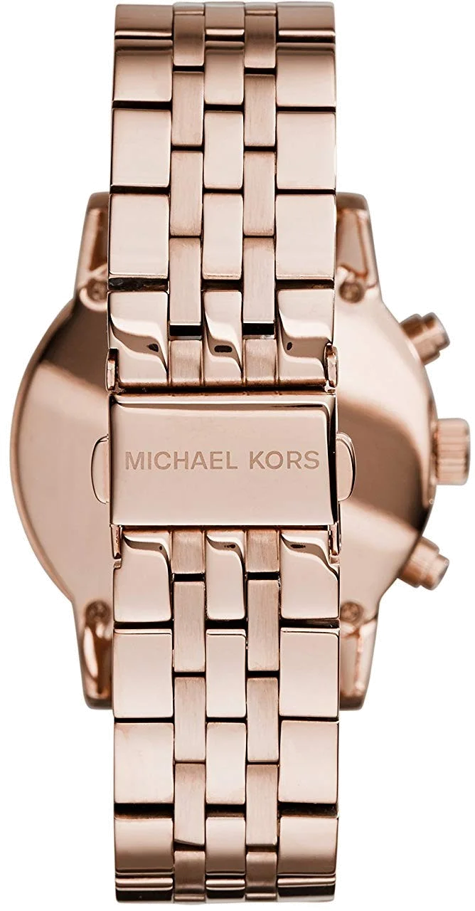 Montre Femme Michael Kors Ritz MK6077 en Acier Or Rose vue 3