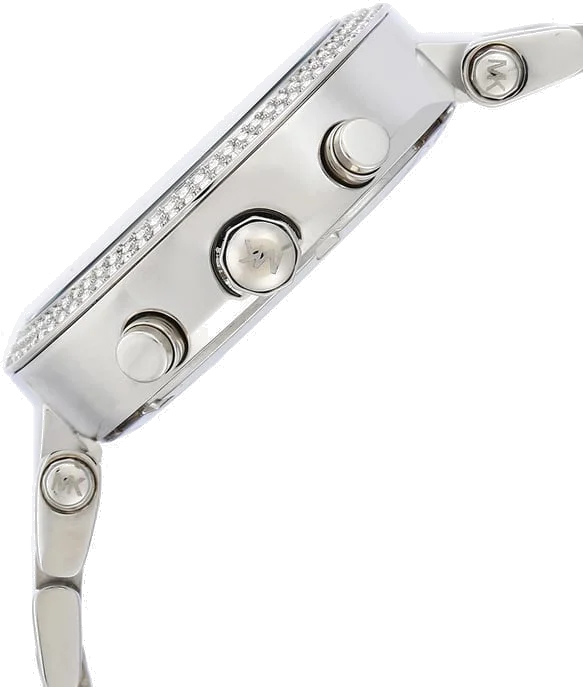 Montre Michael Kors Parker MK6105 pour femme, cadran fuchsia, bracelet acier argenté vue 3