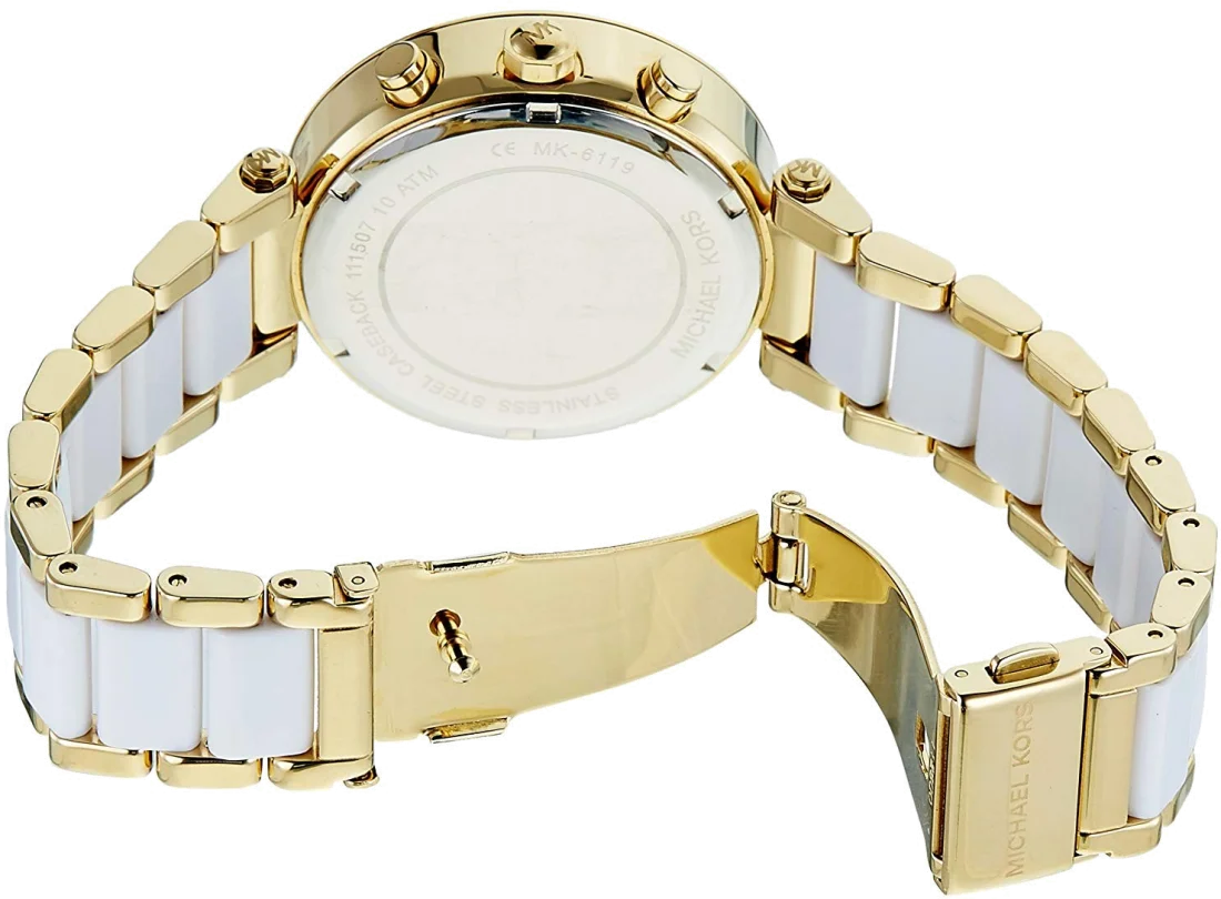 Montre Michael Kors MK6119 Femme Bicolore Or et Acier avec Cadran à Cristaux vue 4