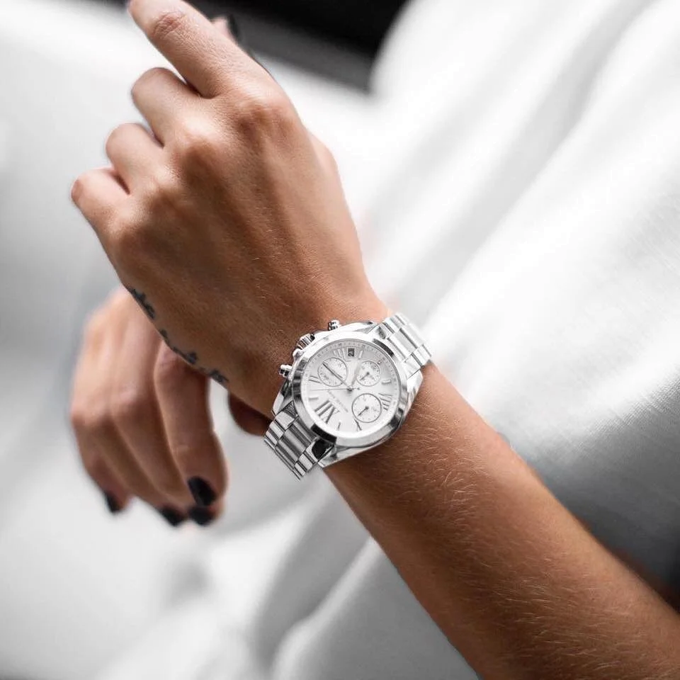 Montre Femme Michael Kors Bradshaw MK6174 Chronographe Acier Argenté vue 4