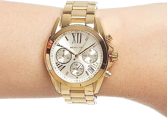 Montre Femme Michael Kors MK6267 Mini Bradshaw Acier Inoxydable Doré vue 3