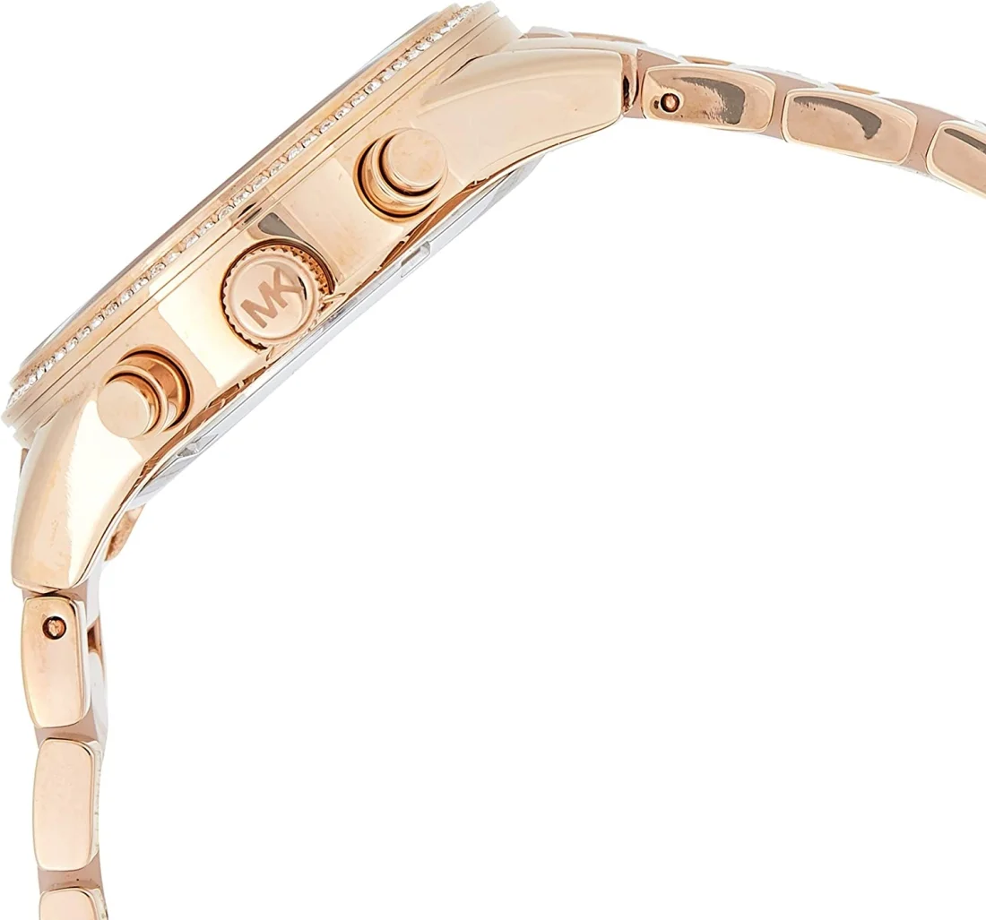 Montre Femme Michael Kors MK6307 - Bracelet Acier et Acétate Or Rose - Cadran Or Rose vue 2