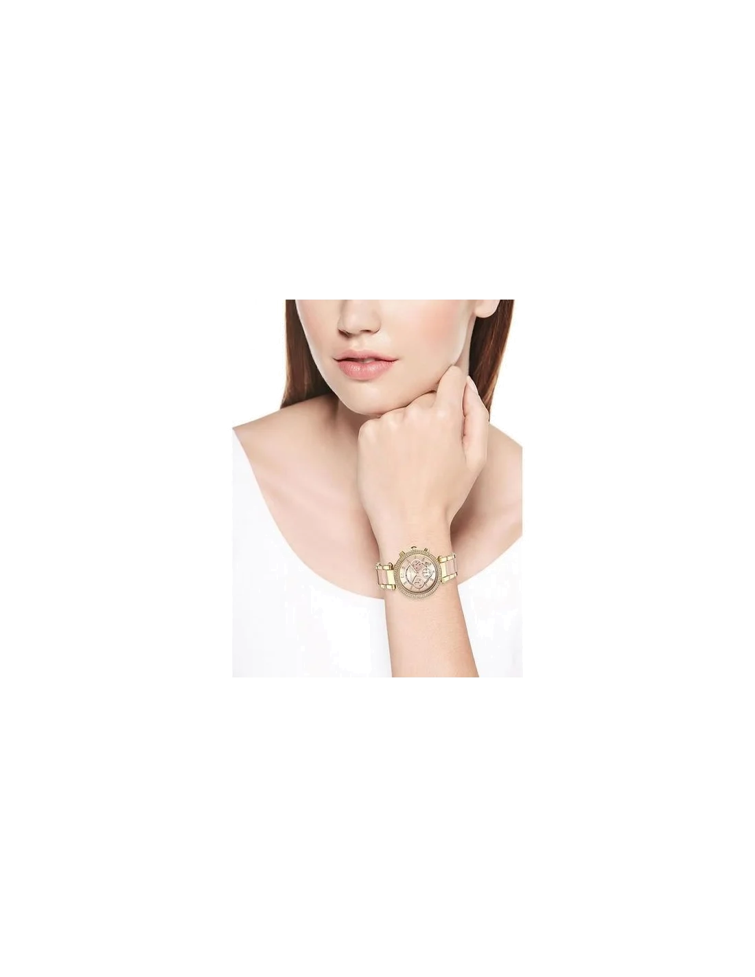 Montre Femme Michael Kors Parker MK6326 - Cadran Champagne & Bracelet Acier Or vue 4