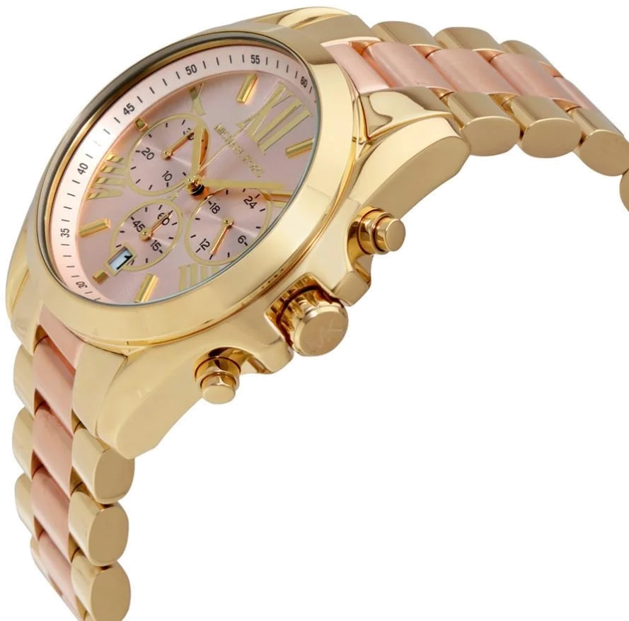 Montre Michael Kors MK6359 Bradshaw Femme - Cadran Champagne, Bracelet Or Rose Acier vue 3