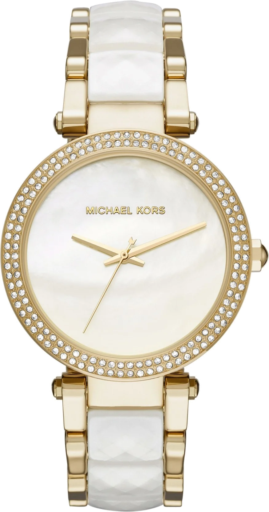 Montre Femme Michael Kors Parker MK6400 - Boîtier et bracelet bicolore or et acier, cadran nacré
