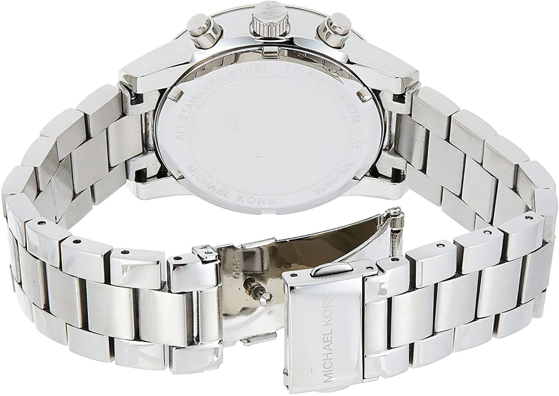 Montre Femme Michael Kors MK6428 Ritz en Acier Argenté à Bracelet Maillons vue 3