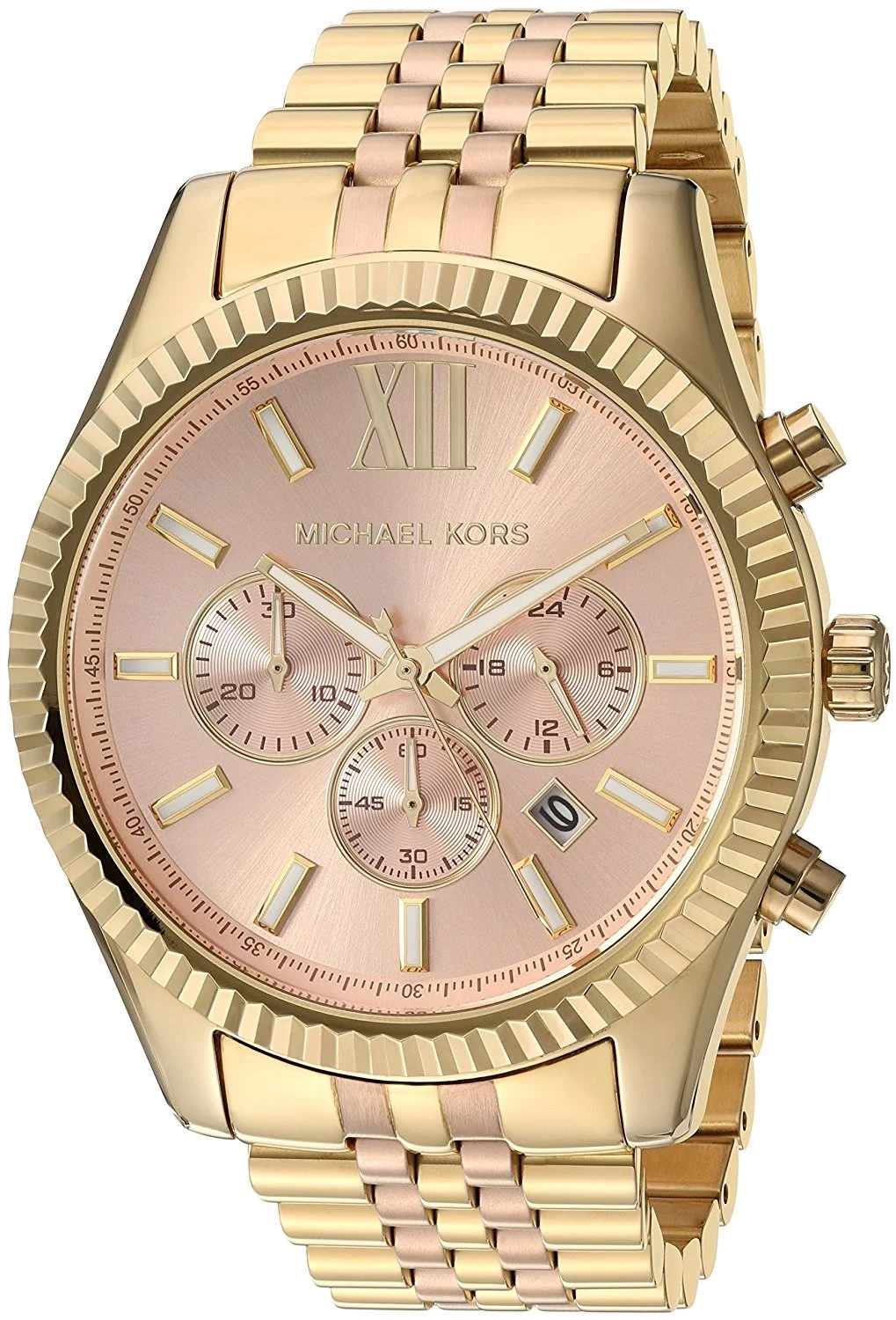Montre Femme Michael Kors MK6473 Lexington Chronographe Acier Doré Rose
