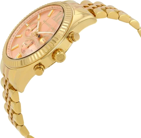 Montre Femme Michael Kors MK6473 Lexington Chronographe Acier Doré Rose vue 2