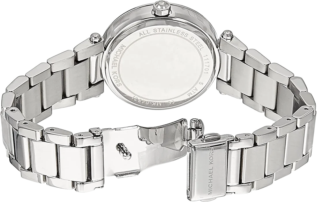 Montre Femme Michael Kors MK6483 Parker - Acier Bicolore Argent et Cristaux vue 3