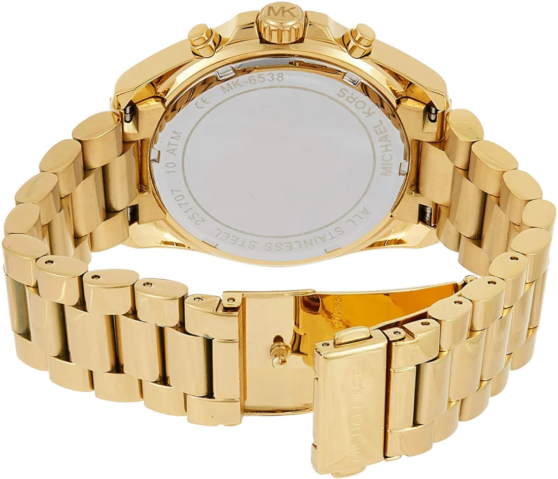 Montre Michael Kors MK6538 Bradshaw Femme en Acier Doré, Chronographe vue 3