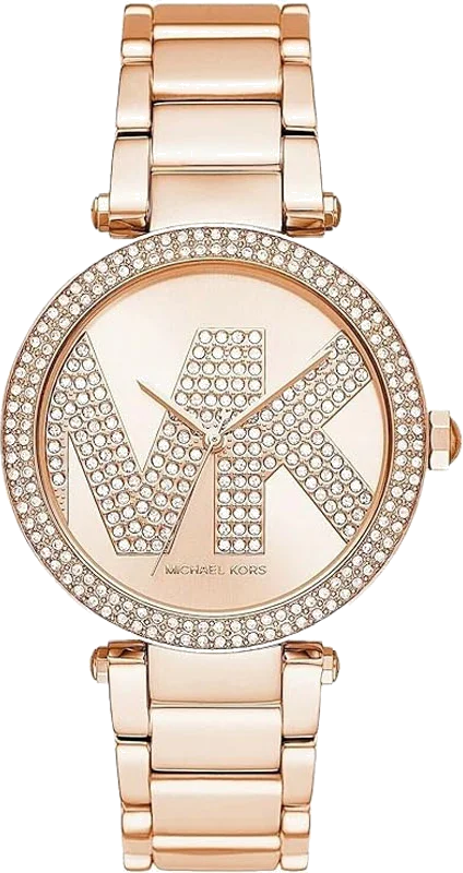 Montre Michael Kors Parker MK6660 pour femme, cadran et bracelet acier or rose