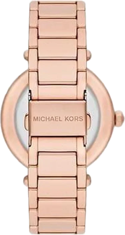 Montre Michael Kors Parker MK6660 pour femme, cadran et bracelet acier or rose vue 2
