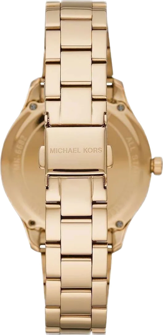Montre Femme Michael Kors MK6682 en Acier Doré, Cadran Noir Gravé vue 2