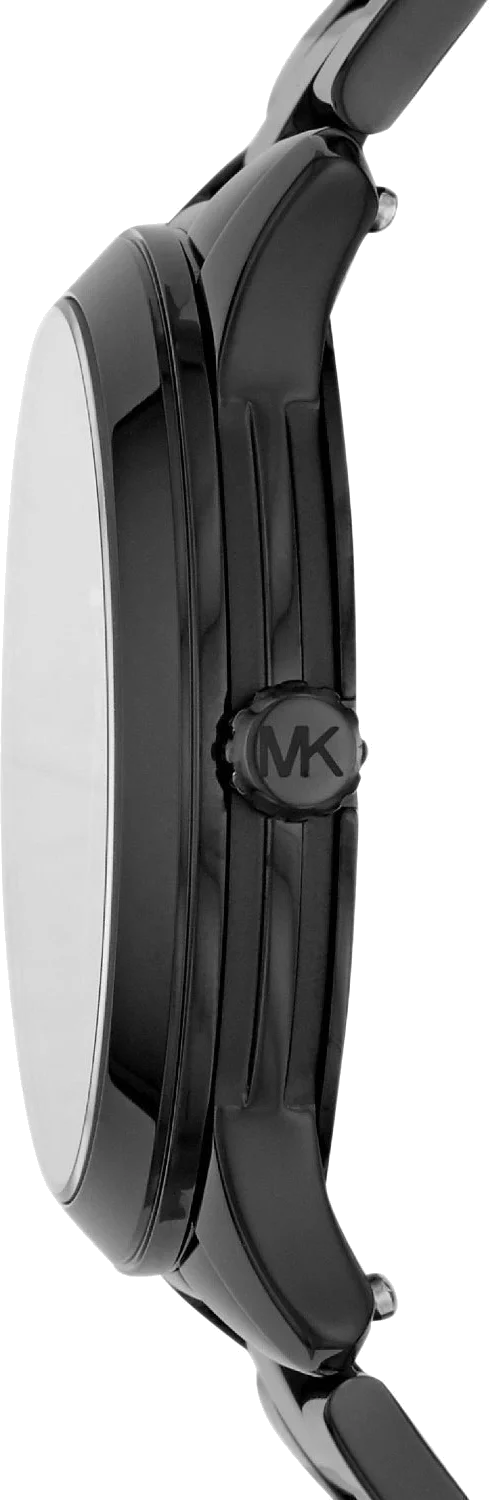 Montre Michael Kors Runway MK6683 pour femme, boîtier et bracelet acier noir vue 3