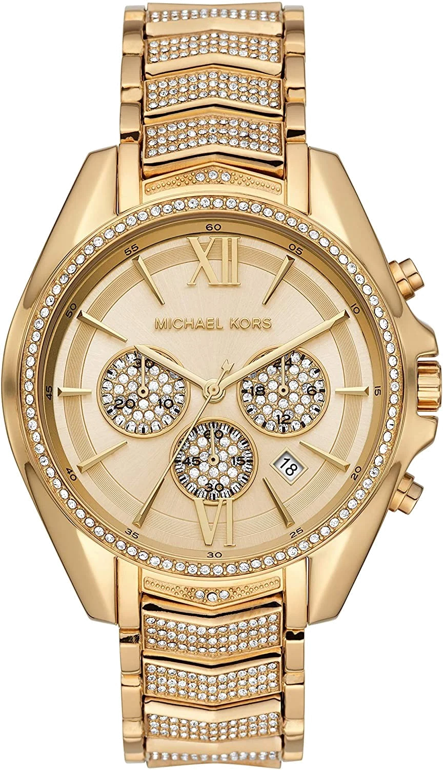 Montre Femme Michael Kors Whitney MK6729 en or et acier, cadran doré 44mm