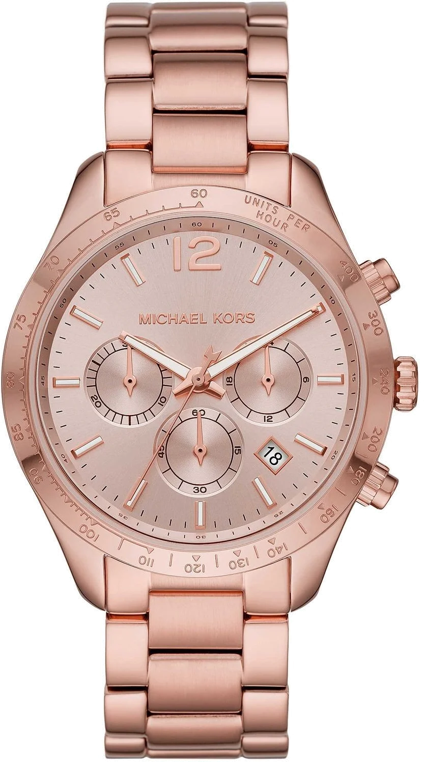 Montre Michael Kors Layton MK6796 Chronomètre Femme en Acier Or Rose