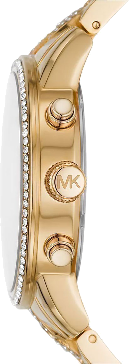 Montre femme Michael Kors Ritz MK6937 Chronographe acier doré vue 3