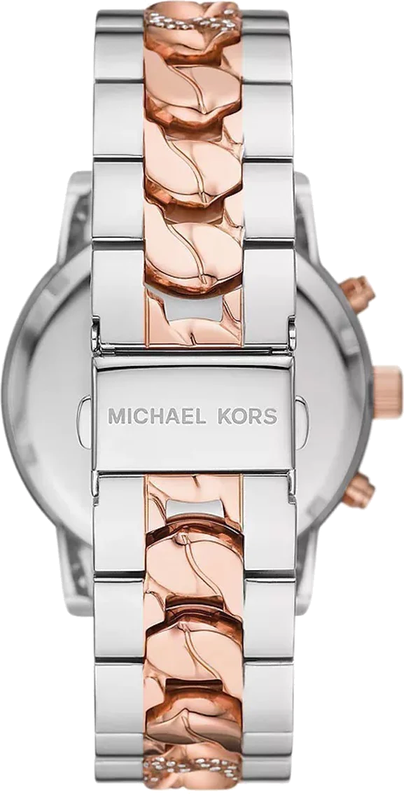 Montre Michael Kors Ritz MK6938 Chronographe Femme Bicolore Argent et Or Rose vue 2