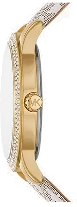 Montre Michael Kors MK6967 Femme en Or et Cuir Blanc vue 3