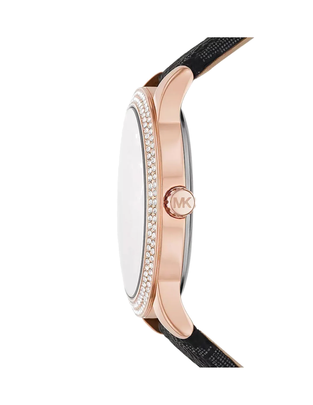 Montre Femme Michael Kors MK6968 Tibby Multifonction Or Rose Cadran Noir Cuir vue 3