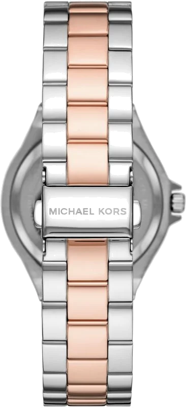 Montre Michael Kors Lennox MK6989 pour femme, bracelet acier bicolore argent et or rose vue 2