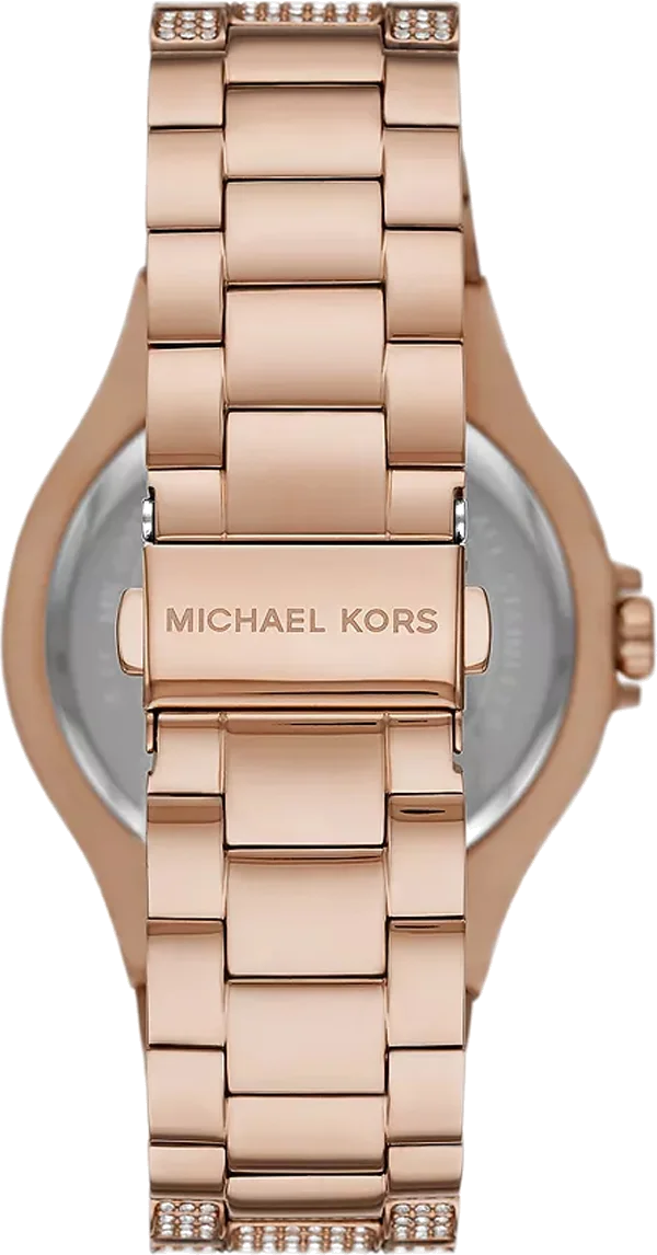 Montre Femme Michael Kors Lennox MK6992 Cadran Pavé Cristaux Bracelet Acier Or Rose vue 2