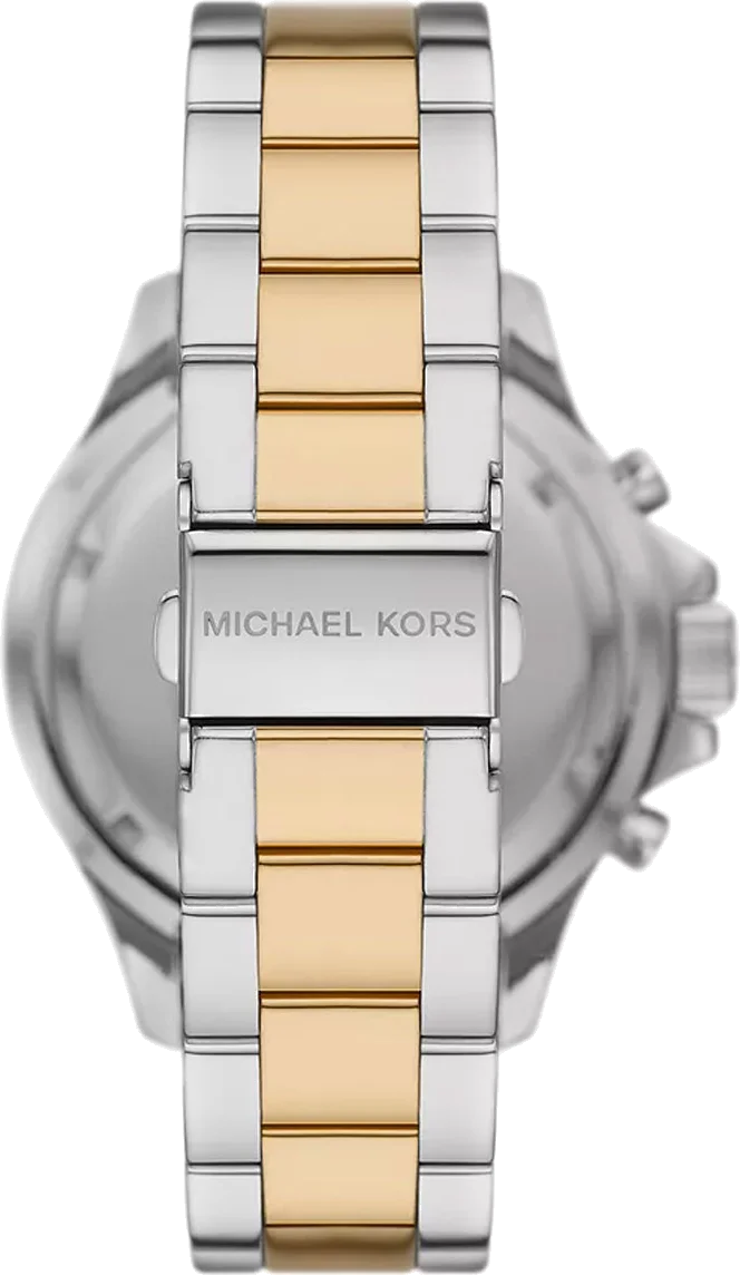 Montre Michael Kors Everest MK7209 Chronographe Femme Cadran Noir Pavé Cristaux Bracelet Bicolore Acier vue 3