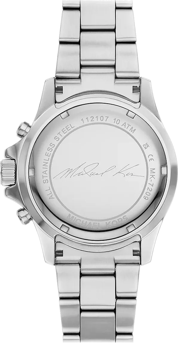 Montre Michael Kors Everest MK7209 Chronographe Femme Cadran Noir Pavé Cristaux Bracelet Bicolore Acier vue 5