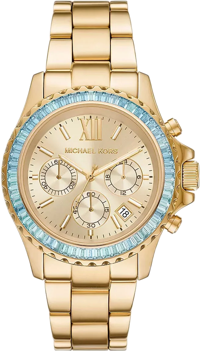Montre Michael Kors Everest MK7210 Chronographe Femme en Acier Doré avec Cristaux