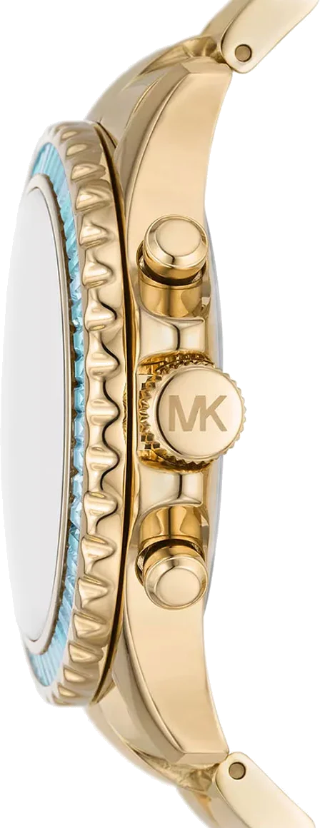 Montre Michael Kors Everest MK7210 Chronographe Femme en Acier Doré avec Cristaux vue 3