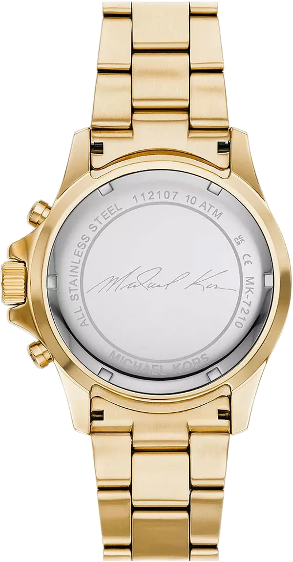 Montre Michael Kors Everest MK7210 Chronographe Femme en Acier Doré avec Cristaux vue 4