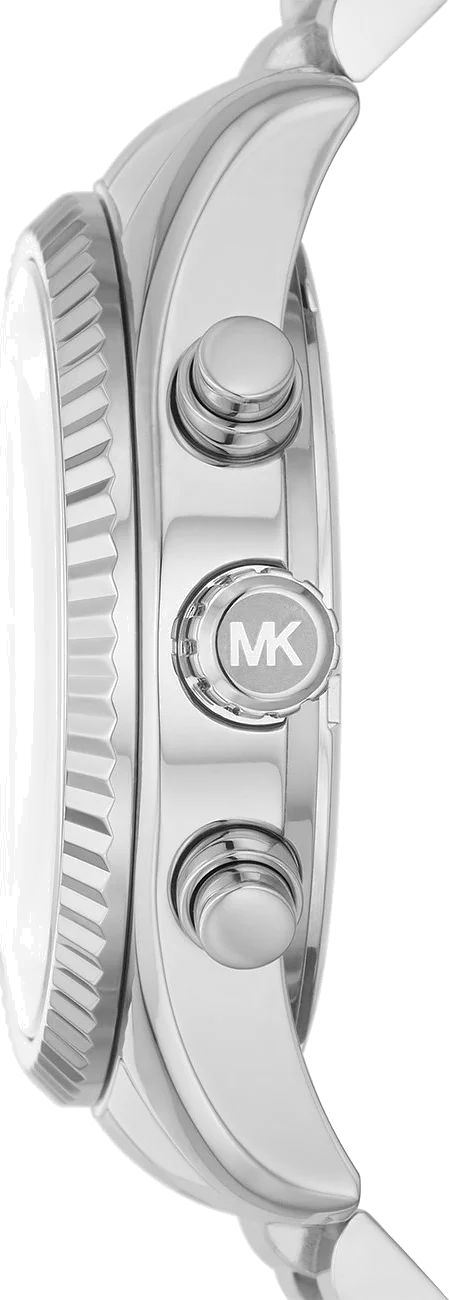 Montre femme Michael Kors Lexington MK7215, cadran bleu, bracelet acier argenté vue 2