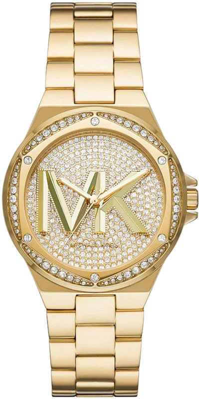 Montre Michael Kors Lennox MK7229 Femme en Or - Cadran Doré Pavé & Bracelet Acier