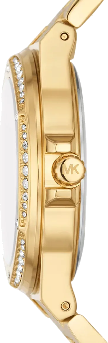 Montre Michael Kors Lennox MK7229 Femme en Or - Cadran Doré Pavé & Bracelet Acier vue 3