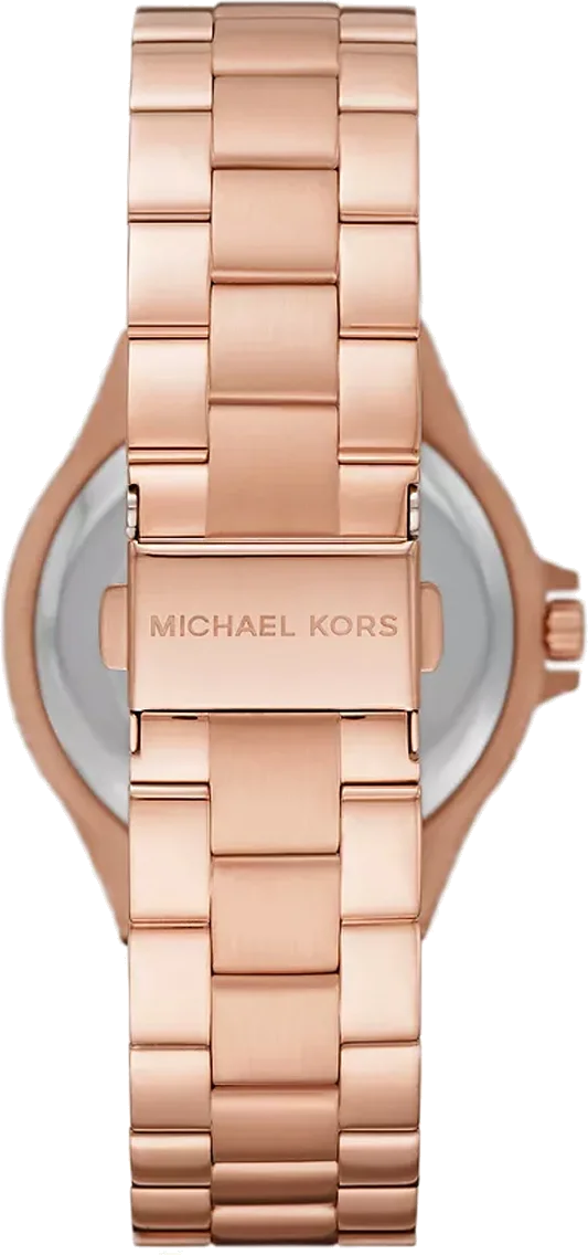Montre Femme Michael Kors Lennox MK7233, Cadran Noir, Boîtier et Bracelet Acier Inoxydable Or Rose vue 2
