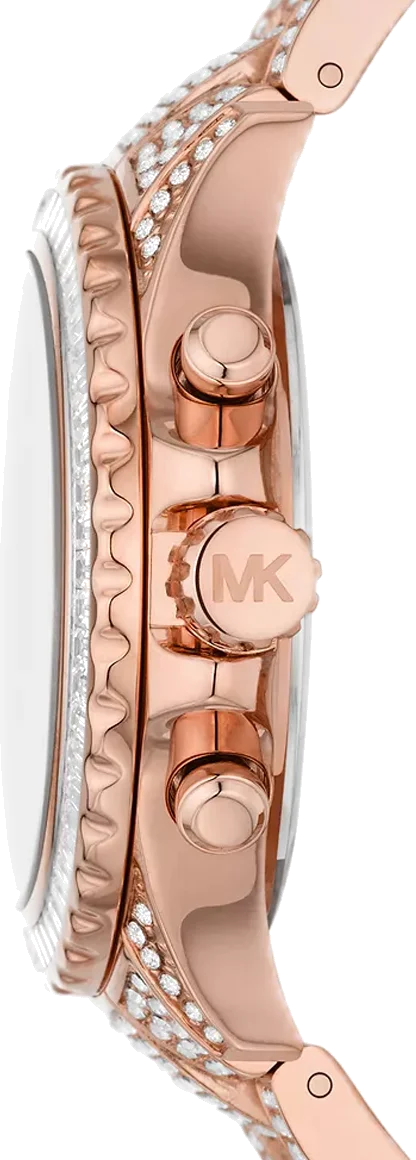 Montre Michael Kors Everest MK7235 - Chronographe Femme - Cadran et Boîtier Or Rose - Bracelet Acier vue 3