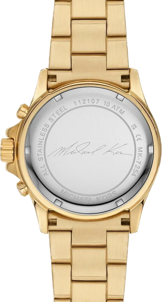 Montre Michael Kors Everest MK7254 pour femme, bracelet et cadran or pavés de cristaux vue 4