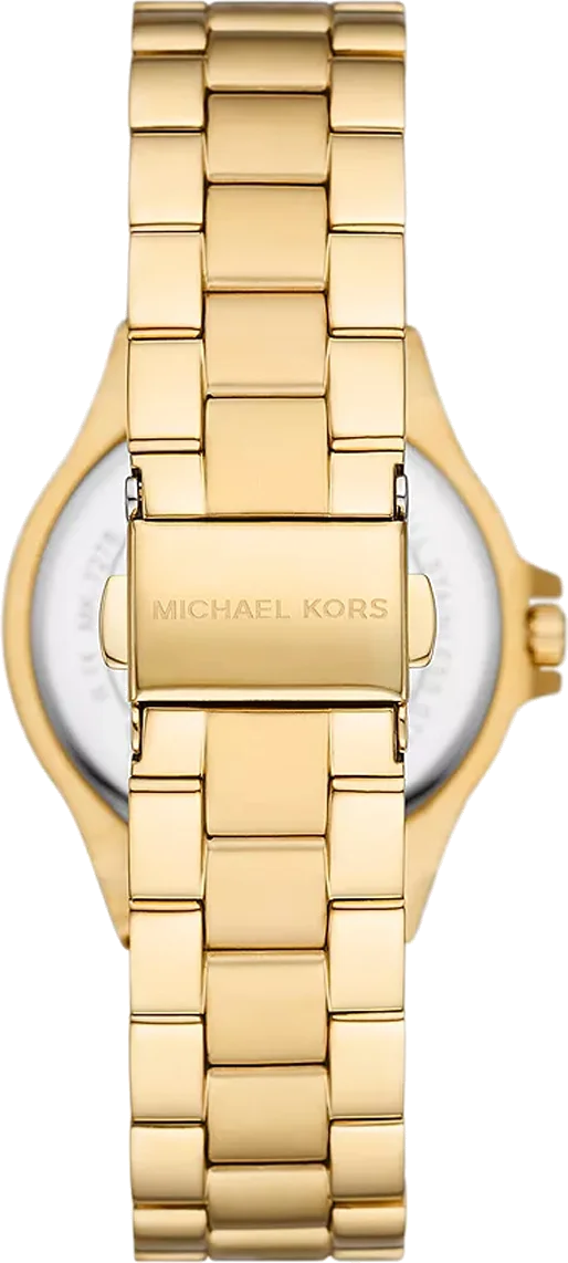 Montre Michael Kors Mini Lennox MK7278 Femme, Cadran Argent et Cristaux, Bracelet Or Acier vue 2