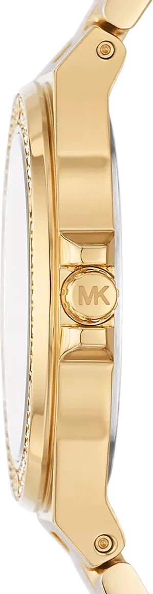 Montre Michael Kors Mini Lennox MK7278 Femme, Cadran Argent et Cristaux, Bracelet Or Acier vue 3