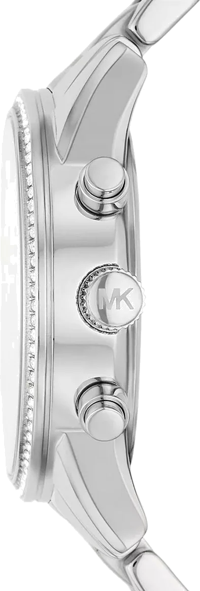 Montre Michael Kors Ritz MK7301 Femme - Cadran argent pavé de cristaux, bracelet acier vue 3