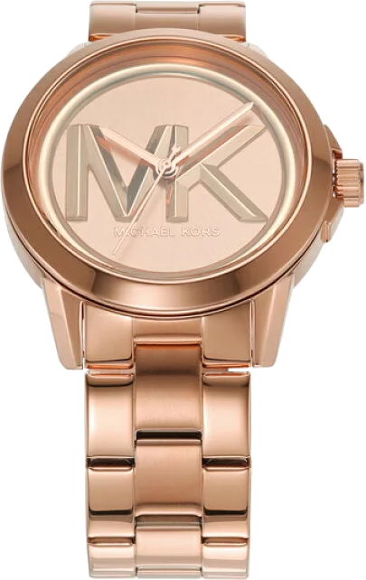 Montre Michael Kors MK7318 pour femme, cadran et bracelet acier plaqué or rose vue 2
